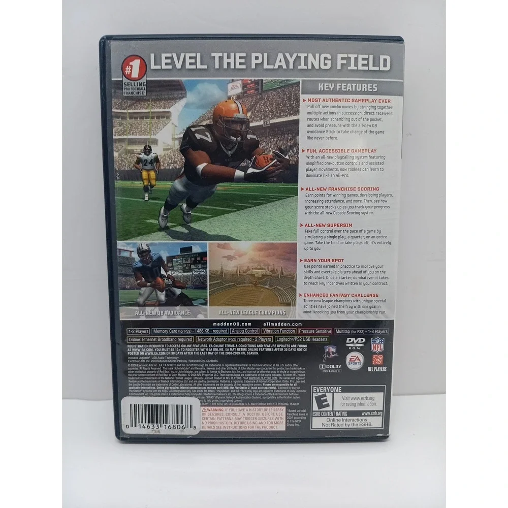 Madden 09 PS2 Playstation 2 Game